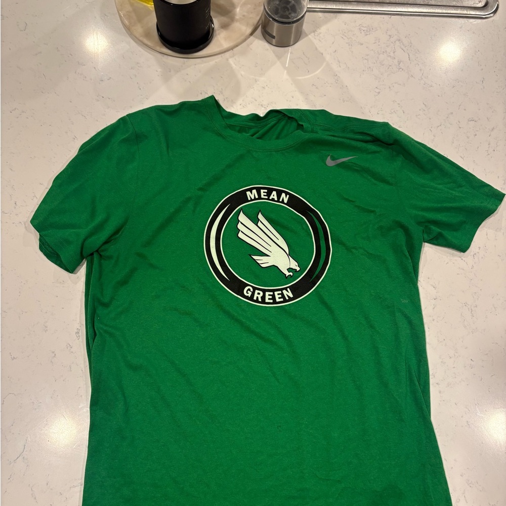 Nike Green Short Sleeve Tee with North Texas Mean Green Logo